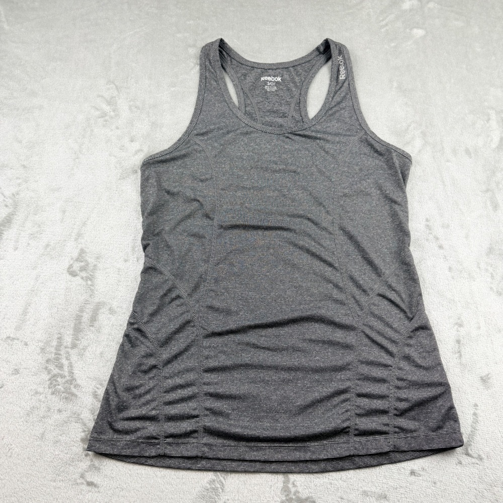Reebok Women's Small Gray Space Dye Racerback Athletic Tank Top‎ Training Shirt